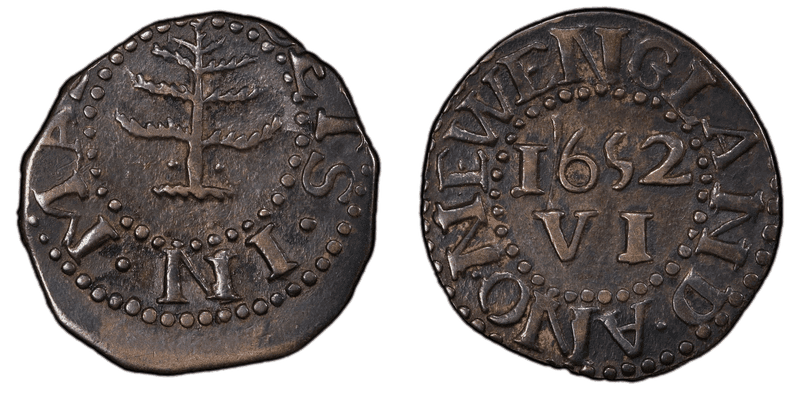 1652 Threepence Pine Tree - with Pellets
