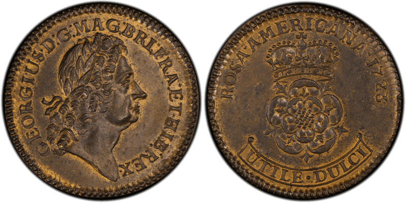 1723 Twopence Rosa Americana