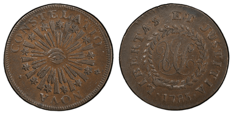 1785 C Nova 1/2P Blunt Rays Half Penny