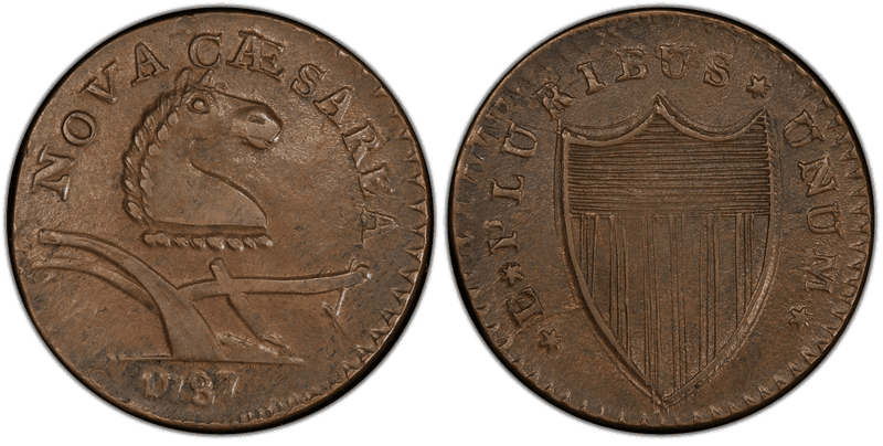 1787 NJ 1/2P Camel Head Half Penny