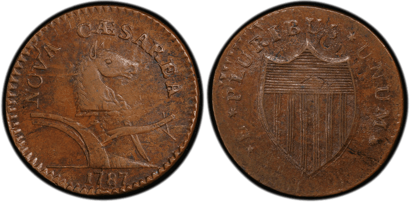 1787 NJ 1/2P Deer Head Half Penny