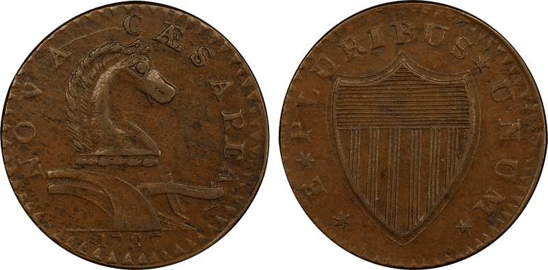 1787 NJ 1/2P Serpent Head Half Penny