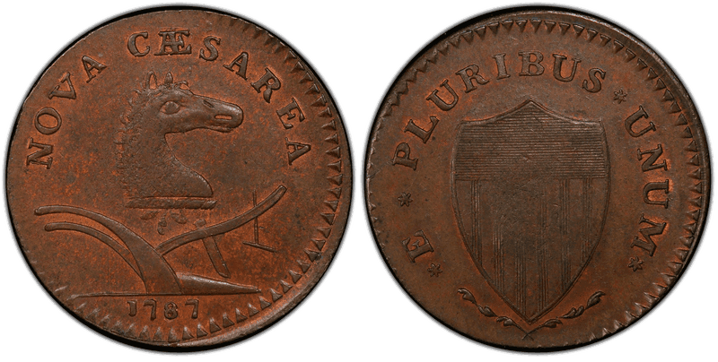 1787 NJ 1/2P Sprig Above Plow Half Penny