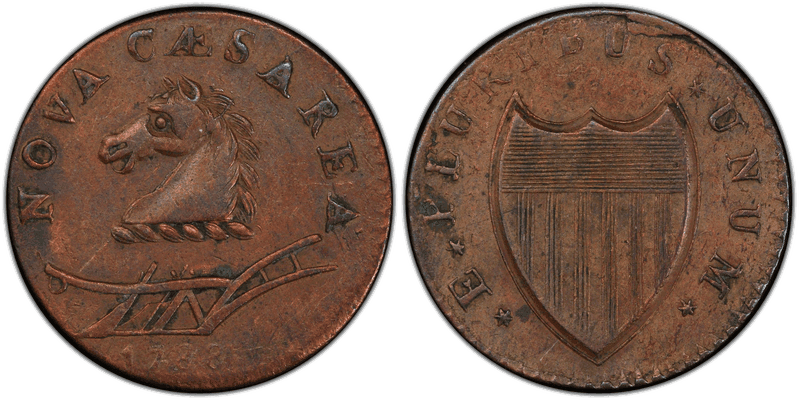 1788 NJ 1/2P Head Left Half Penny