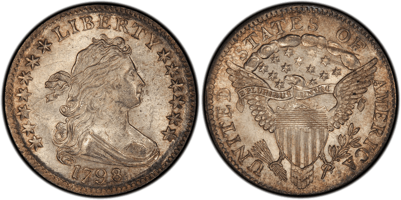 1798 Draped Bust Dime - Small 8
