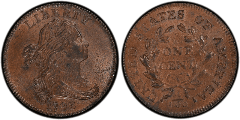 1798 Draped Bust Cent - First Hair Style