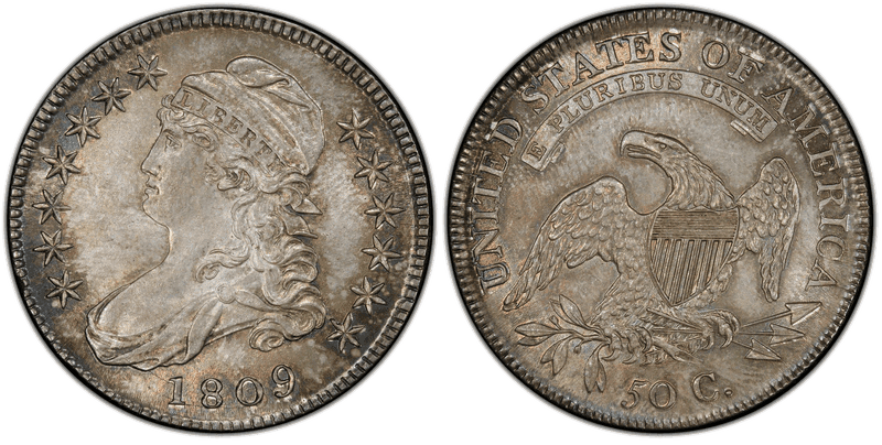 1809 Capped Bust Half Dollar - XXX Edge