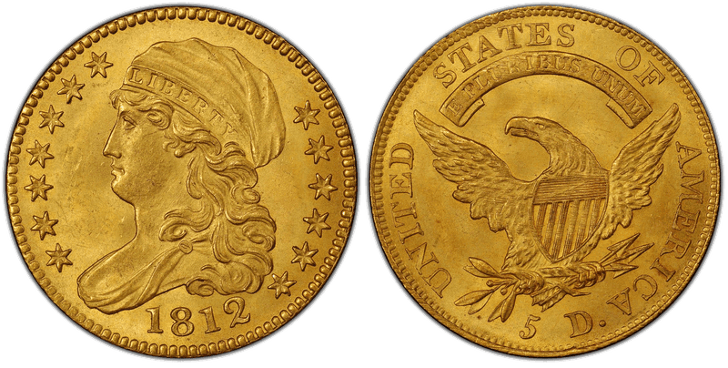 1812 Draped Bust to Left Half Eagle