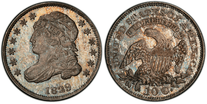 1829 Capped Bust Dime - Extra Large 10C