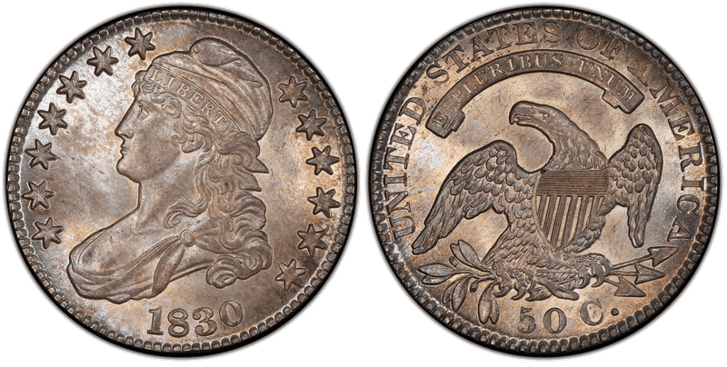 1830 Capped Bust Half Dollar - Small 0