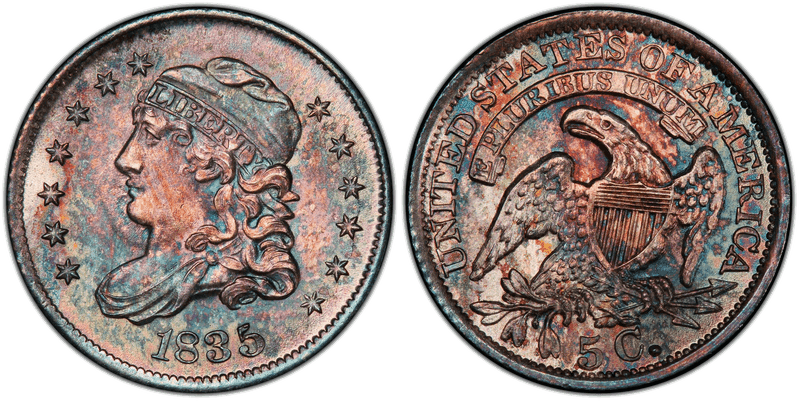 1835 Capped Bust Half Dime