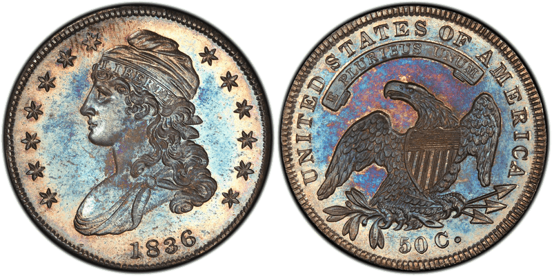 1836 Proof Capped Bust Half Dollar - Lettered Edge