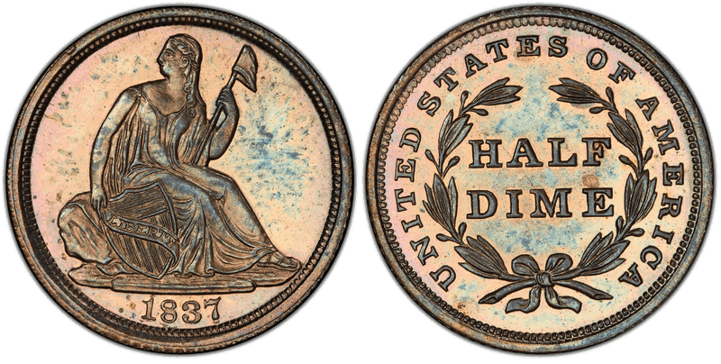 1837 Proof Seated Liberty Half Dime