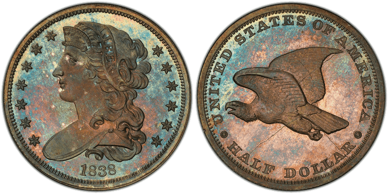 1838 Proof Half Dollar Pattern - J-73, Original