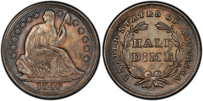 1840 Seated Liberty Half Dime