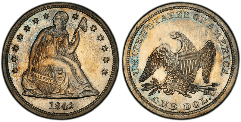 1842 Seated Liberty Dollar