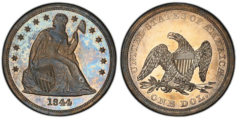 1844 Seated Liberty Dollar