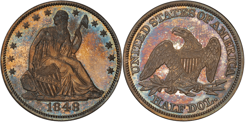 1848 Proof Seated Liberty Half Dollar