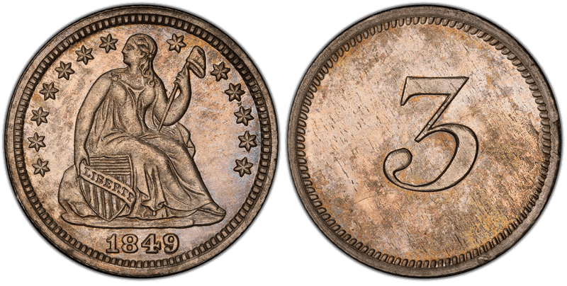 1849 Three Cent Patterns