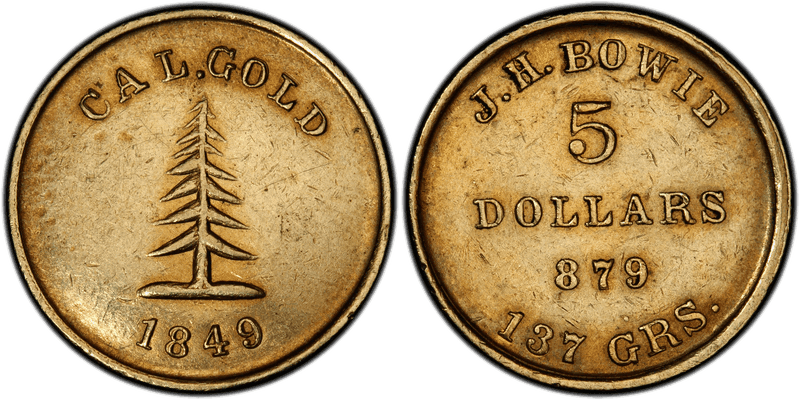 1849 Liberty Head Half Eagle - Bowie