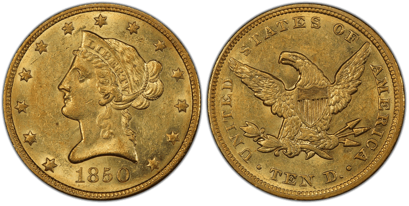 1850 Liberty Head Eagle - Small Date