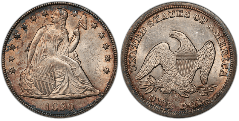 1850 (O) Seated Liberty Dollar
