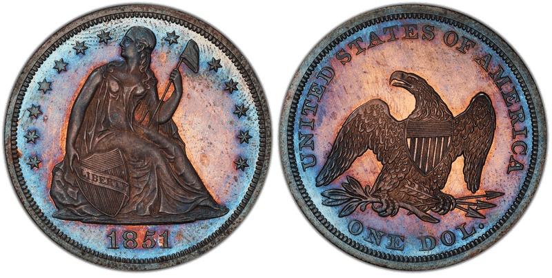 1851 Seated Liberty Dollar