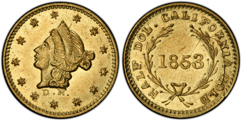 1853 Gold Half Dollar - BG-409