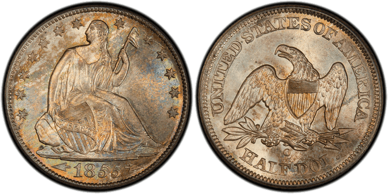 1855 Seated Liberty Half Dollar