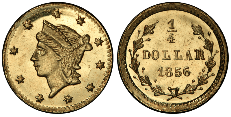 1856 Gold Quarter - BG-228