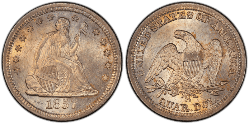 1857 (S) Seated Liberty Quarter