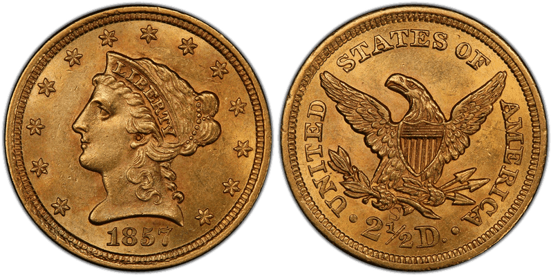 1857 (S) Liberty Head Quarter Eagle
