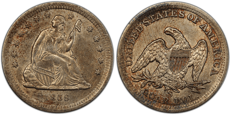 1859 (S) Seated Liberty Quarter