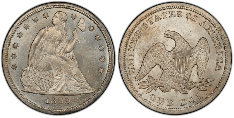 1859 (S) Seated Liberty Dollar