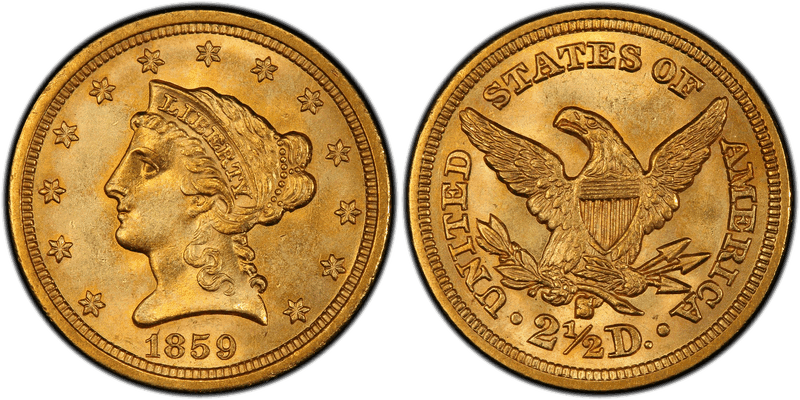 1859 (S) Liberty Head Quarter Eagle