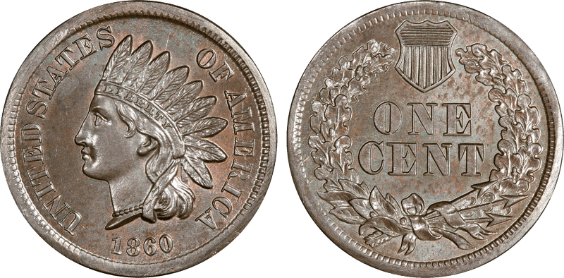 1860 Proof Cent Pattern - J-265