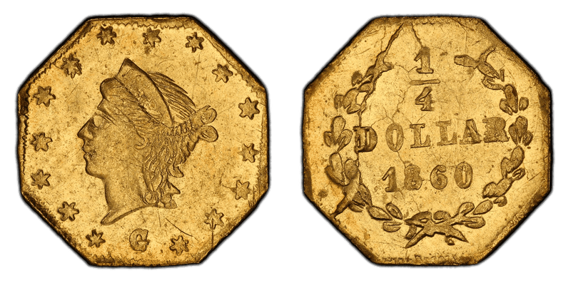 1860 Gold Quarter - BG-732