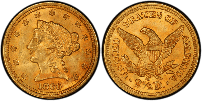 1860 (S) Liberty Head Quarter Eagle