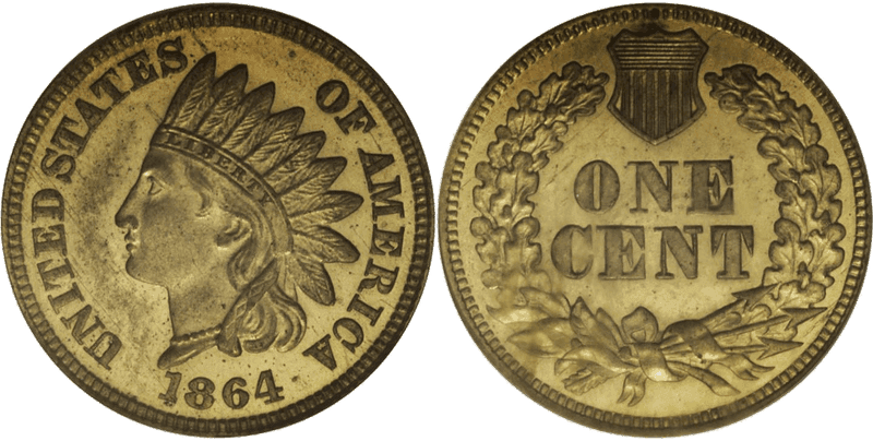 1864 Proof Cent Pattern - J-355