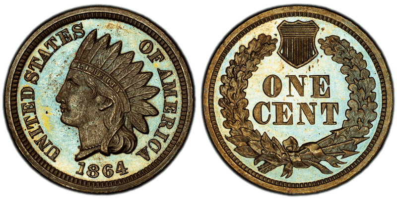 1864 Proof Cent Pattern - J-356a