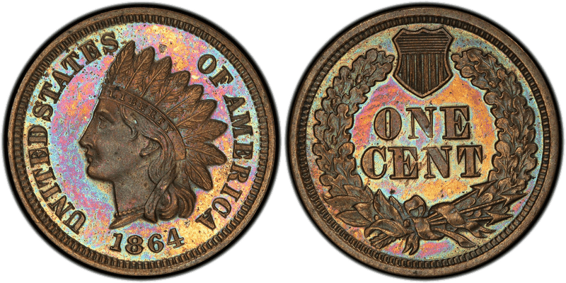 1864 Proof Cent Pattern - J-357