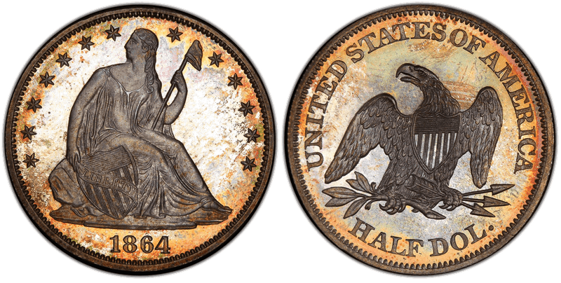1864 Seated Liberty Half Dollar