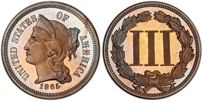 1865 Three Cent Patterns