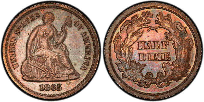 1865 Half Dime Patterns
