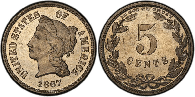 1867 Proof Nickel Pattern - J-570