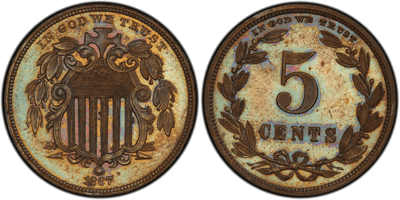 1867 Proof Nickel Pattern - J-573a