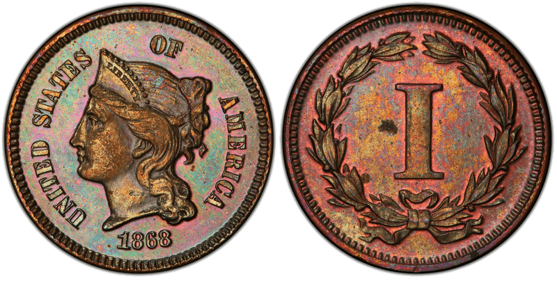 1868 Proof Cent Pattern - J-609