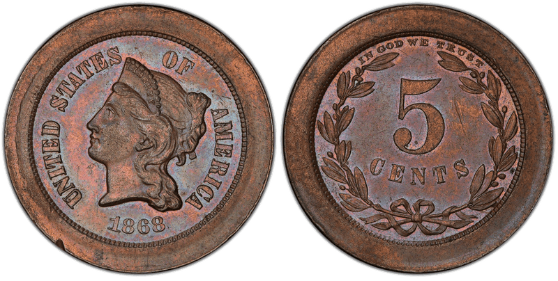 1868 Proof Nickel Pattern - J-628