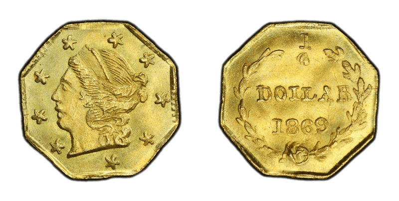 1869 Gold Quarter - BG-712