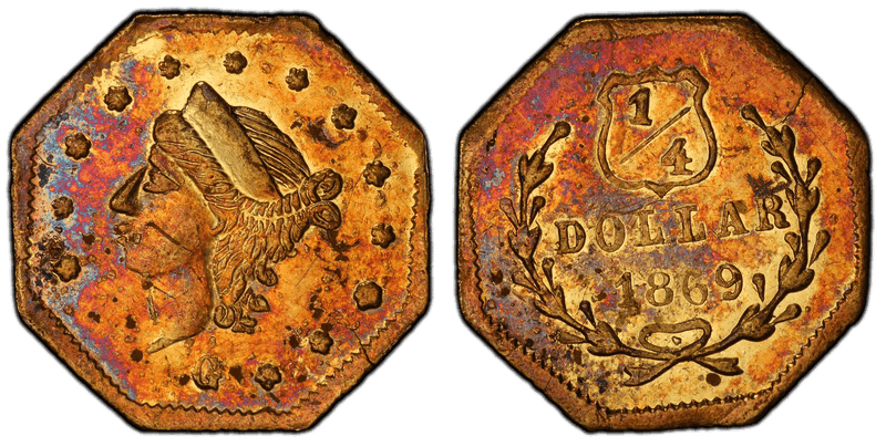 1869 Gold Quarter - BG-751